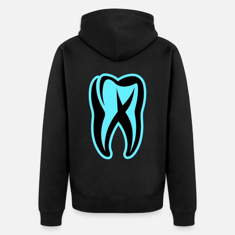 Dentiste Tooth Icon - Veste à capuche bio Premium Unisexe - noir