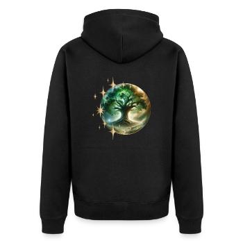 Arbre Féérique - Veste à capuche bio Premium Unisexe - noir - Dos - Nico (187cm)