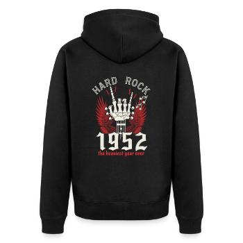 Musicien Hard Rock 1952 70 Ans Anniversaire - Veste à capuche bio Premium Unisexe - noir - Dos - Nico (187cm)