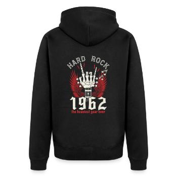 Musicien Hard Rock 1962 60 Ans Anniversaire - Veste à capuche bio Premium Unisexe - noir - Dos - Nico (187cm)