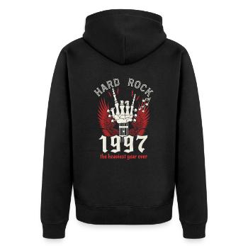 Musicien Hard Rock 1997 25 Ans Anniversaire - Veste à capuche bio Premium Unisexe - noir - Dos - Nico (187cm)
