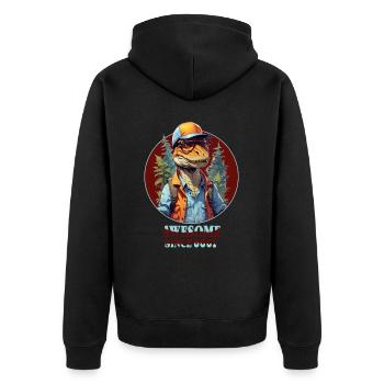 Dinosaures, T-Rex - Veste à capuche bio Premium Unisexe - noir - Dos - Nico (187cm)