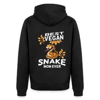 Schlangen Liebhaber | Schlange Reptilien Geschenke - Unisex Premium Bio Zip Hoodie - Schwarz - Hinten - Nico (187cm)