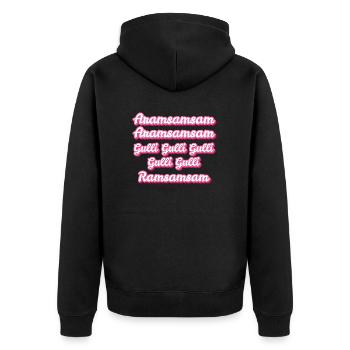 Nursery rhyme - Unisex Premium Organic Zip Hoodie - black - Back - Nico (187cm)