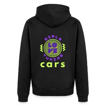 Les filles adorent les voitures de tuning - Veste à capuche bio Premium Unisexe - noir - Dos - Nico (187cm)
