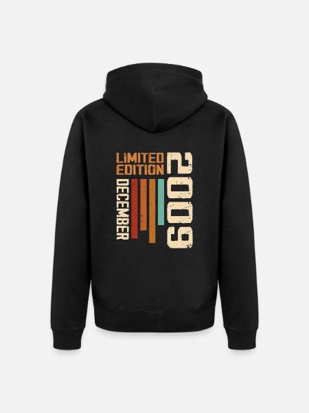 December 2009 - 2009 December - Unisex Premium Organic Zip Hoodie - black