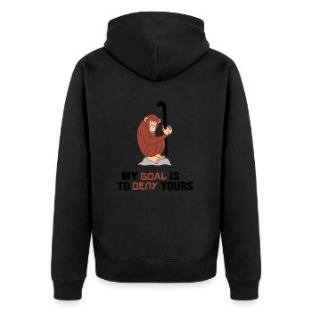 Hockey sur gazon Hockey « légende du hockey fort des singes » - Veste à capuche bio Premium Unisexe - noir - Dos - Nico (187cm)