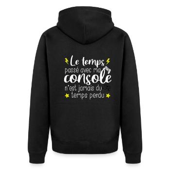 Console Jeux Game Gamer Gaming Gameuse Cadeau - Veste à capuche bio Premium Unisexe - noir - Dos - Nico (187cm)