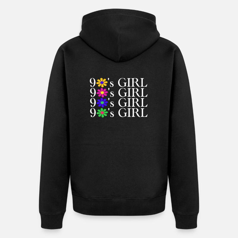 90's GIRL - Veste à capuche bio Premium Unisexe - noir