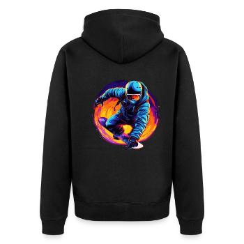 Snowboard ou ski puis après-ski - Veste à capuche bio Premium Unisexe - noir - Dos - Nico (187cm)