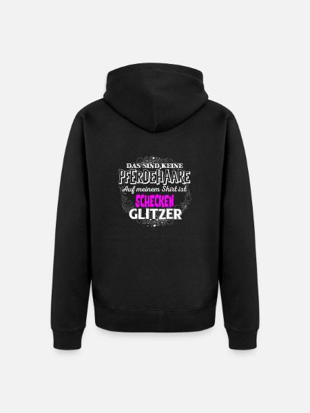 SCHECKEN - Glitzer - Unisex Premium Bio Zip Hoodie - Schwarz