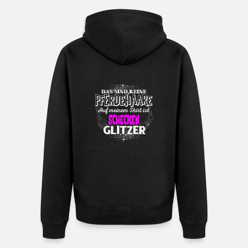 SCHECKEN - Glitzer - Unisex Premium Bio Zip Hoodie - Schwarz
