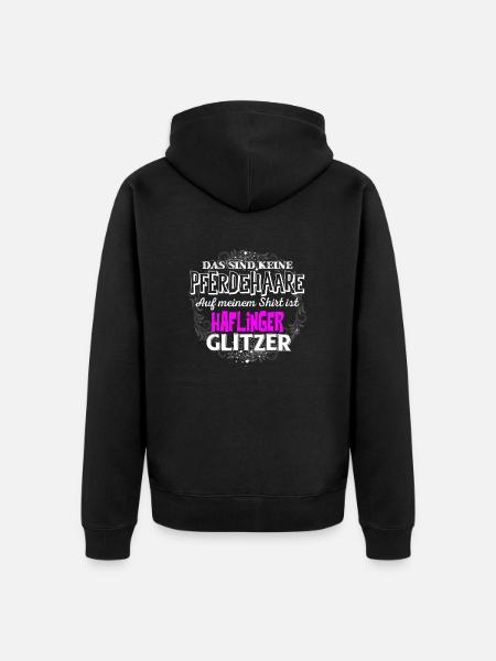 HAFLINGER - Glitzer - Unisex Premium Bio Zip Hoodie - Schwarz