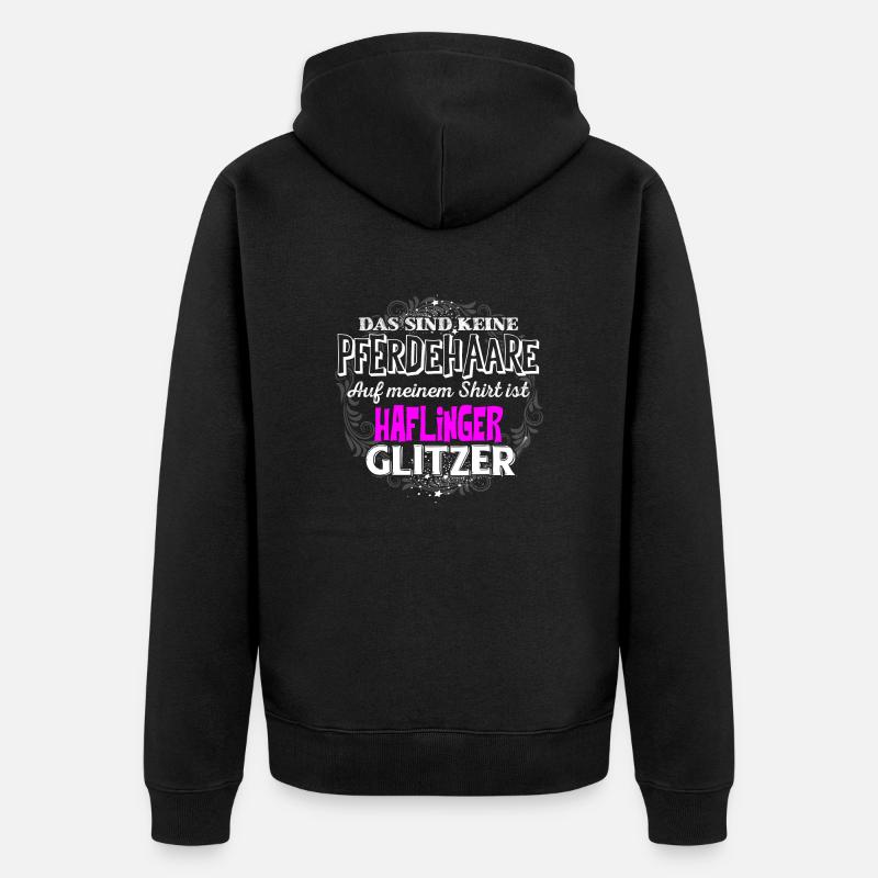 HAFLINGER - Glitzer - Unisex Premium Bio Zip Hoodie - Schwarz
