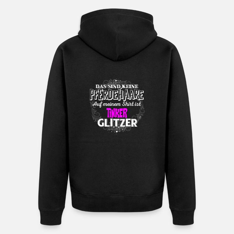 TINKER - Glitzer - Unisex Premium Bio Zip Hoodie - Schwarz