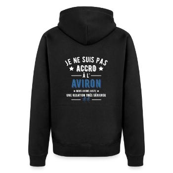 Accro à l'aviron - Veste à capuche bio Premium Unisexe - noir - Dos - Nico (187cm)