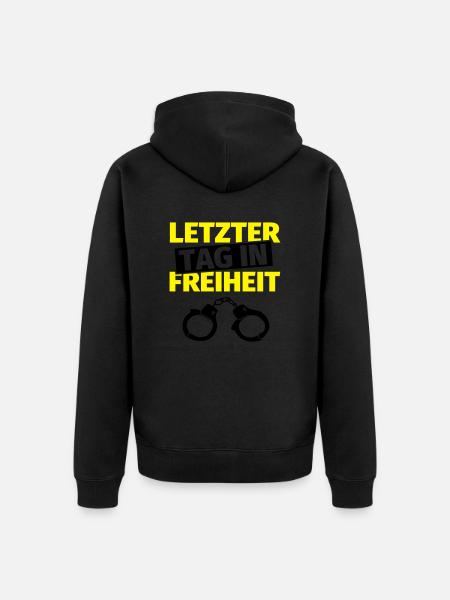 Junggesellenabschied Handschellen - Unisex Premium Bio Zip Hoodie - Schwarz