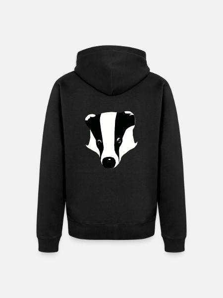 dachs - Unisex Premium Bio Zip Hoodie - Schwarz
