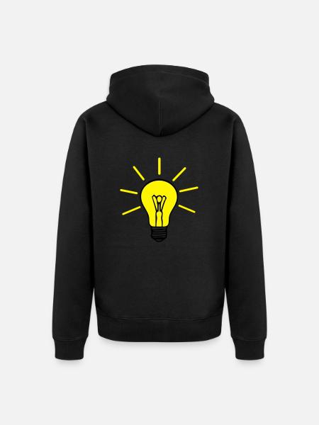 Glühbirne - Unisex Premium Bio Zip Hoodie - Schwarz
