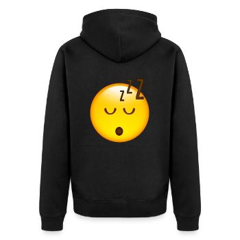 Smiley Sleeping - Veste à capuche bio Premium Unisexe - noir - Dos - Nico (187cm)