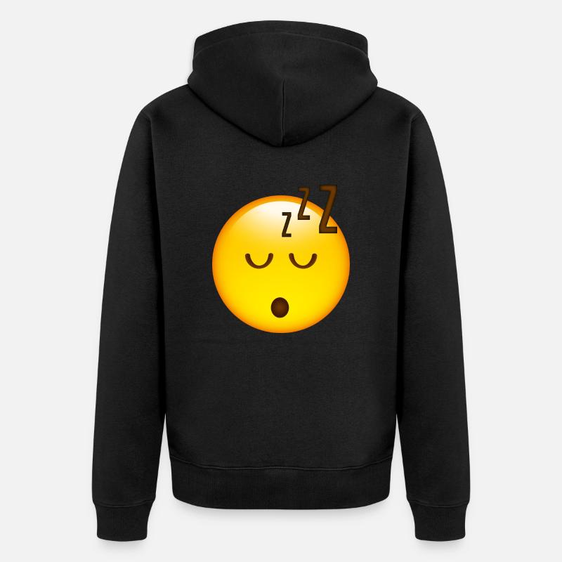 Smiley Sleeping - Veste à capuche bio Premium Unisexe - noir