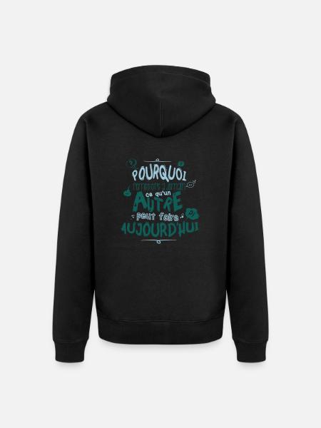 Citation de fonctionnaire - Veste à capuche bio Premium Unisexe - noir