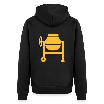 Constructeur en béton - Veste à capuche bio Premium Unisexe - noir - Dos - Nico (187cm)