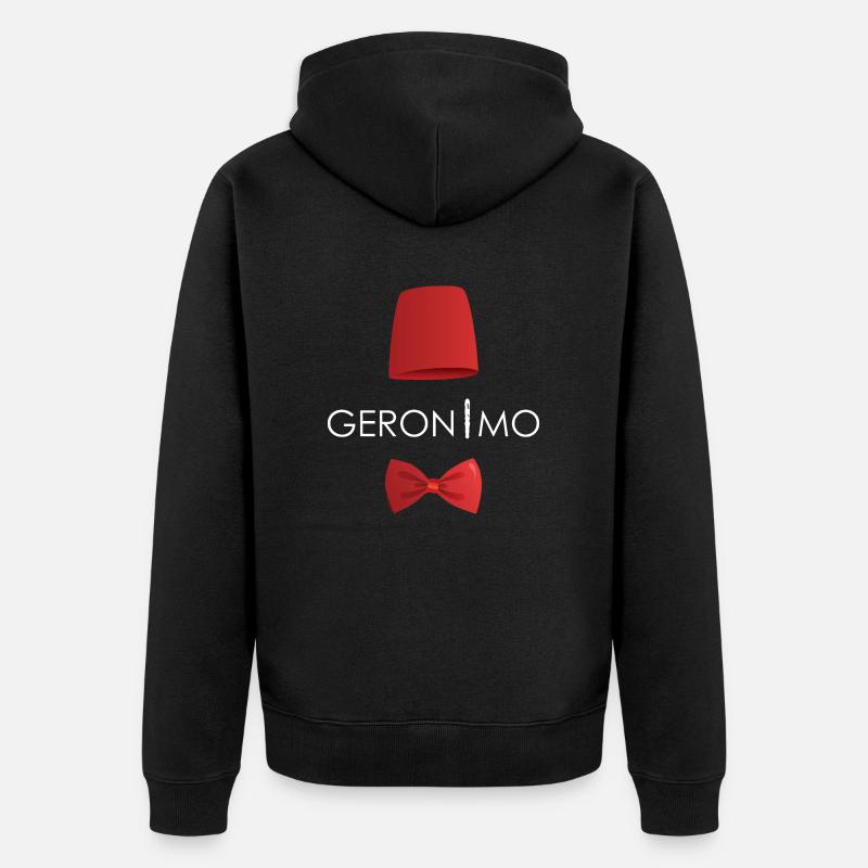 Geronimo Fez & Noeud Papillon - Veste à capuche bio Premium Unisexe - noir