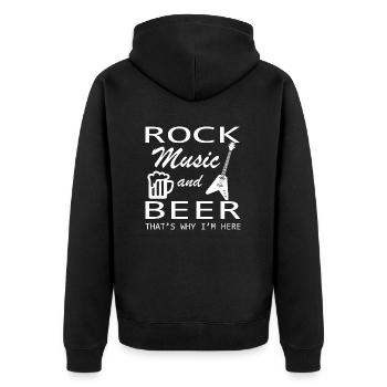 Rock Musik Rock and Roll - Veste à capuche bio Premium Unisexe - noir - Dos - Nico (187cm)