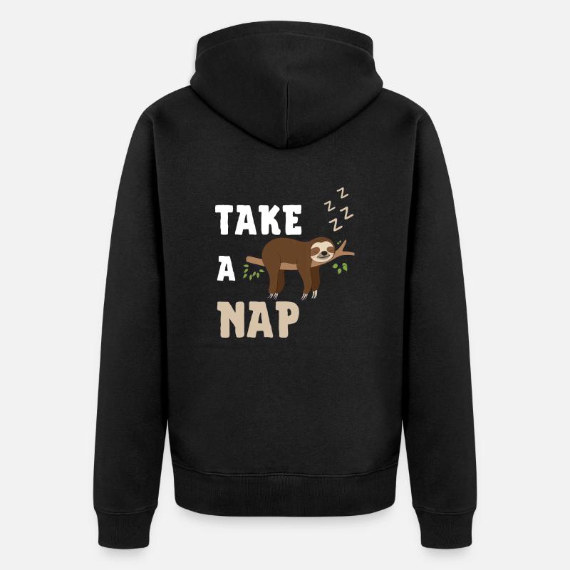 take a nap - Veste à capuche bio Premium Unisexe - noir