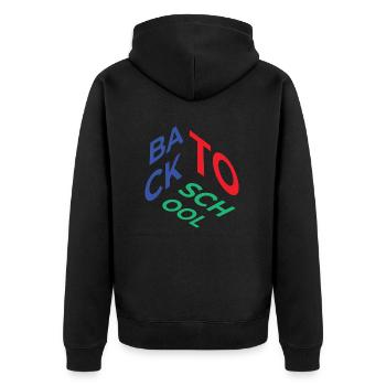 Retour à l’école - Veste à capuche bio Premium Unisexe - noir - Dos - Nico (187cm)