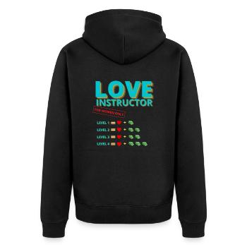 Love instructor for women only - Veste à capuche bio Premium Unisexe - noir - Dos - Nico (187cm)