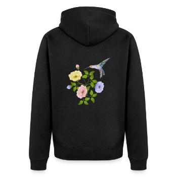 Oiseau - Veste à capuche bio Premium Unisexe - noir - Dos - Nico (187cm)