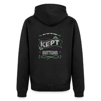 statement biomedical engineering bot funny quote - Unisex Premium Bio Zip Hoodie - Schwarz - Hinten - Nico (187cm)