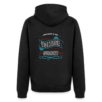 ingénieur artisanat cool électricien bière fil électrique - Veste à capuche bio Premium Unisexe - noir - Dos - Nico (187cm)