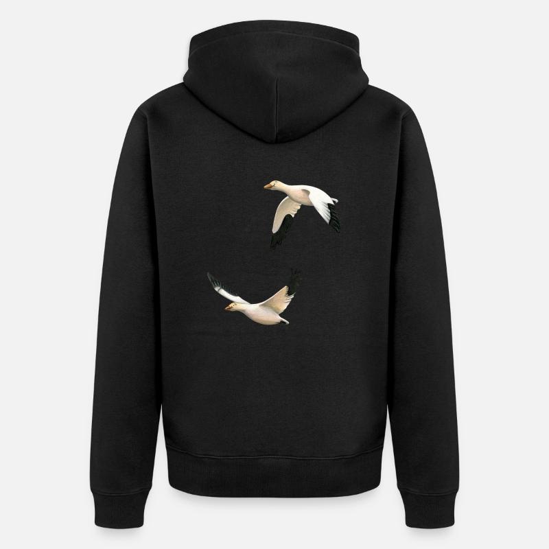 Oies des neiges - Veste à capuche bio Premium Unisexe - noir