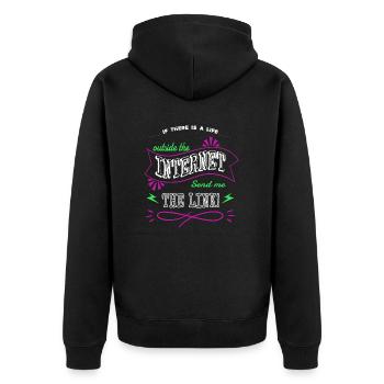 computer science humor funny quote present - Unisex Premium Bio Zip Hoodie - Schwarz - Hinten - Nico (187cm)