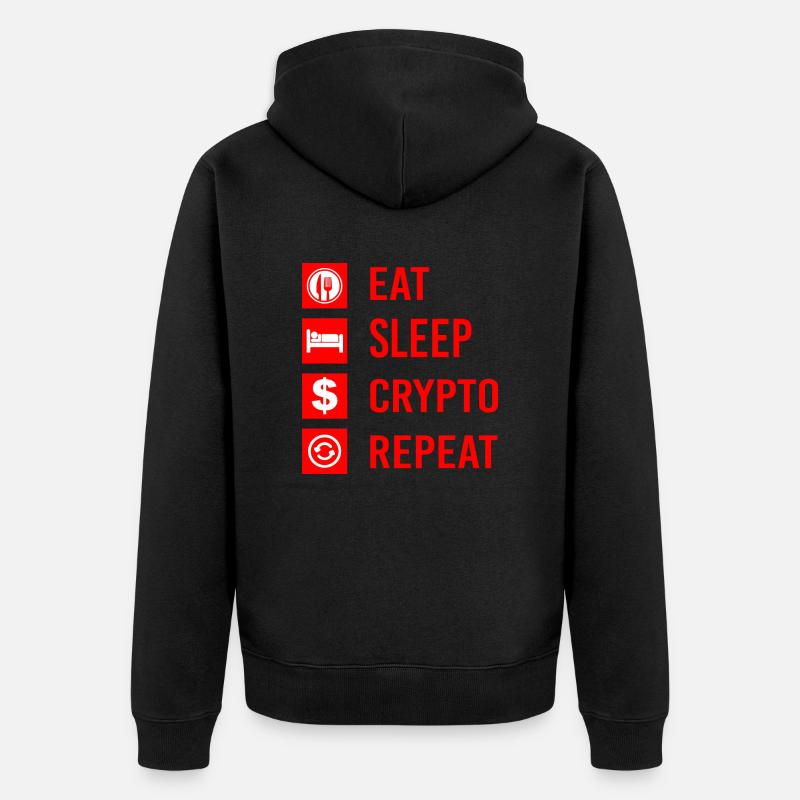 Bitcoin Trading Crypto Stocks - Veste à capuche bio Premium Unisexe - noir