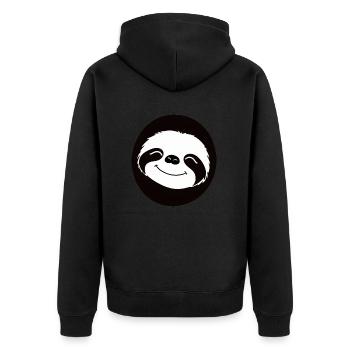 Mignon paresseux Kawaii Cartoon Animal Love 2 - Veste à capuche bio Premium Unisexe - noir - Dos - Nico (187cm)