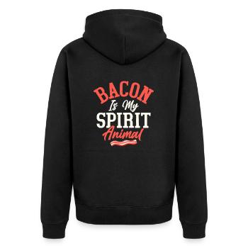 Bacon est un jambon de viande de porc d’animal d’ de mai - Veste à capuche bio Premium Unisexe - noir - Dos - Nico (187cm)