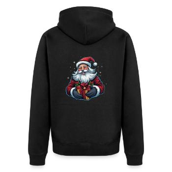 Le Père Noël vous souhaite un joyeux Noël - Veste à capuche bio Premium Unisexe - noir - Dos - Nico (187cm)