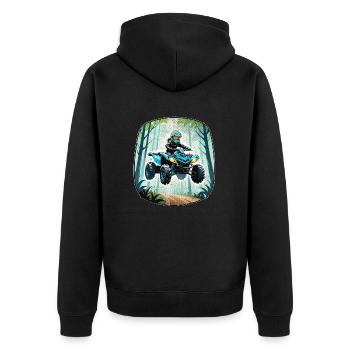 quad et tout terrain - Veste à capuche bio Premium Unisexe - noir - Dos - Nico (187cm)