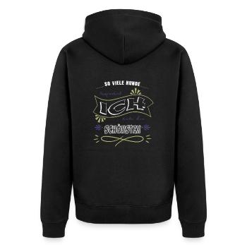 Bach Dog Dog Breed Humor Dog Funny Saying - Unisex Premium Organic Zip Hoodie - black - Back - Nico (187cm)