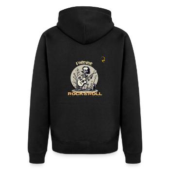 ROCK AND ROLL POUR TOUJOURS - Veste à capuche bio Premium Unisexe - noir - Dos - Nico (187cm)