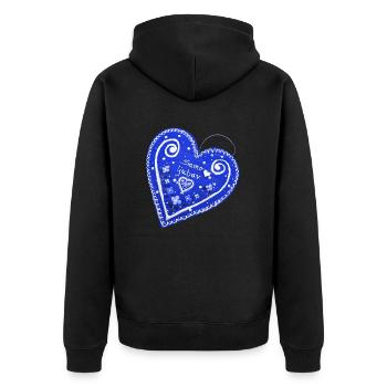 Zagreb Kroatien hrvatska hrv hr travel tourist chef - Unisex Premium Bio Zip Hoodie - Schwarz - Hinten - Nico (187cm)