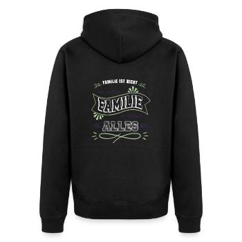 bday zitat vater katze elternschaft lieben - Unisex Premium Bio Zip Hoodie - Schwarz - Hinten - Nico (187cm)