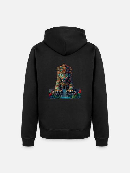 Temple B'alam - Unisex Premium Organic Zip Hoodie - black