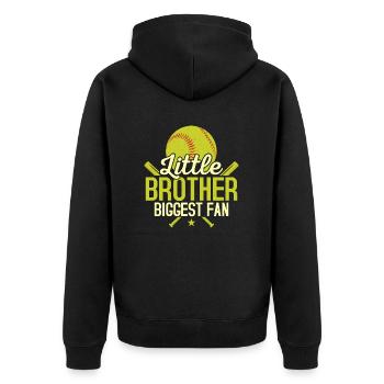 Little Brother Plus grand fan de baseball Softball - Veste à capuche bio Premium Unisexe - noir - Dos - Nico (187cm)