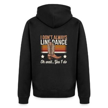Rythme et humour combinés - Veste à capuche bio Premium Unisexe - noir - Dos - Nico (187cm)