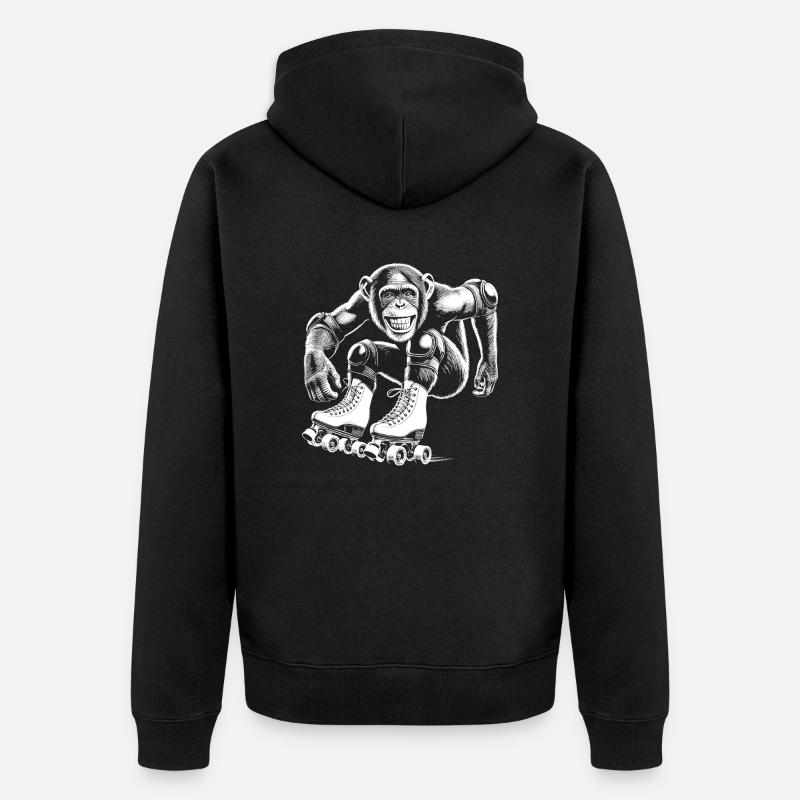 Patins - Veste à capuche bio Premium Unisexe - noir